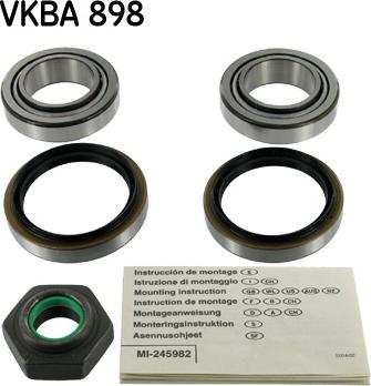 SKF VKBA 898 - Комплект підшипника маточини колеса autozip.com.ua