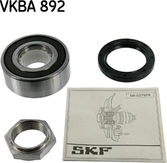 SKF VKBA 892 - Комплект підшипника маточини колеса autozip.com.ua