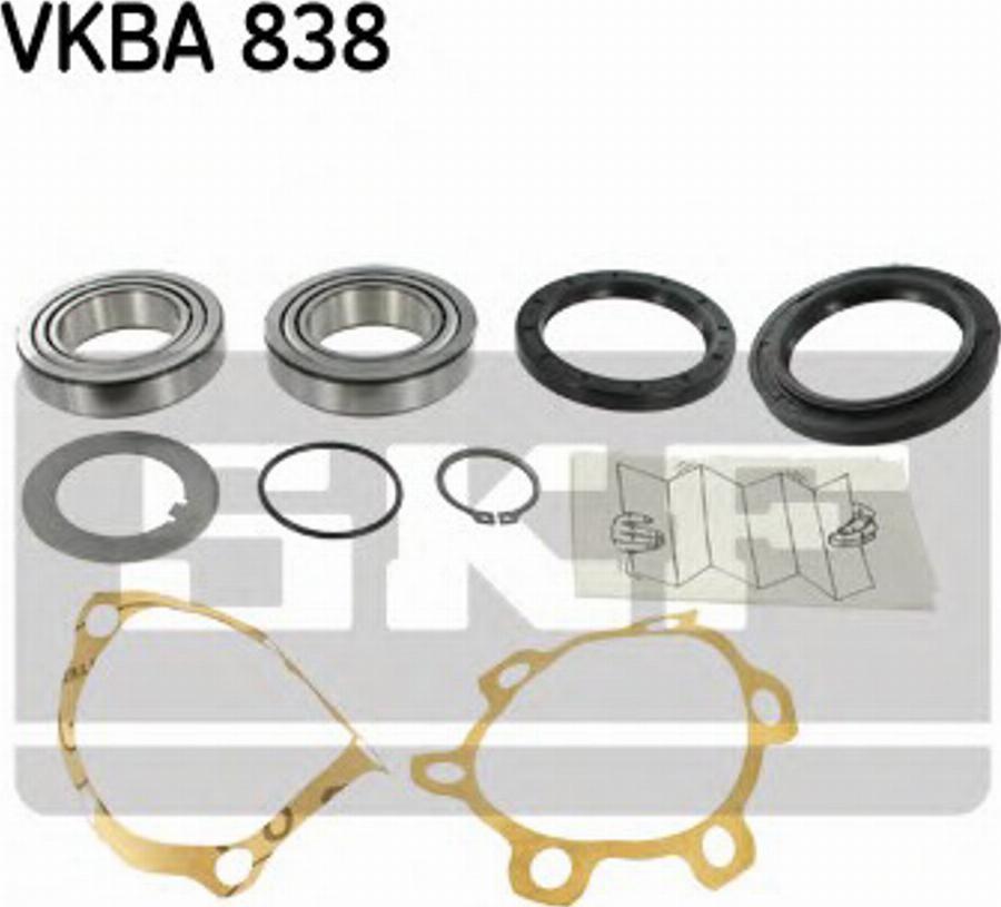 SKF VKBA 838 - Комплект підшипника маточини колеса autozip.com.ua