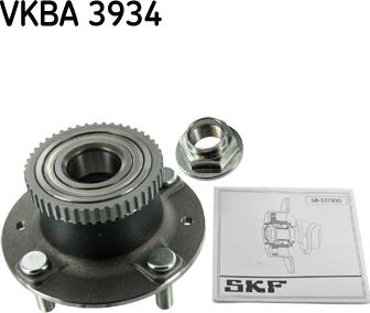 SKF VKBA 3934 - Комплект підшипника маточини колеса autozip.com.ua