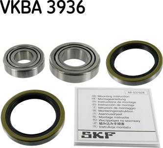 SKF VKBA 3936 - Комплект підшипника маточини колеса autozip.com.ua