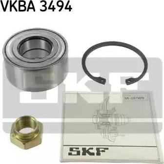 SKF VKBA 3494 - Комплект підшипника маточини колеса autozip.com.ua