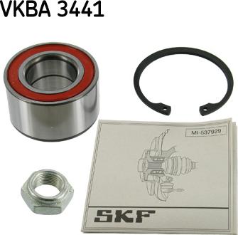 SKF VKBA 3441 - Комплект підшипника маточини колеса autozip.com.ua
