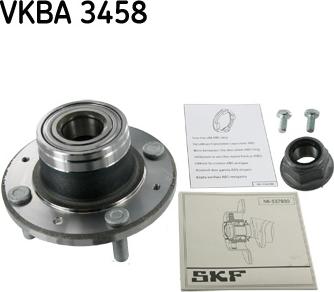 SKF VKBA 3458 - Комплект підшипника маточини колеса autozip.com.ua