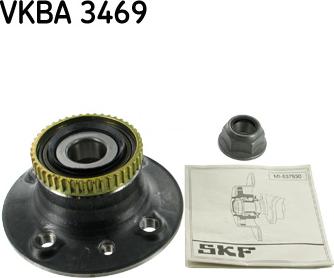 SKF VKBA 3469 - Комплект підшипника маточини колеса autozip.com.ua