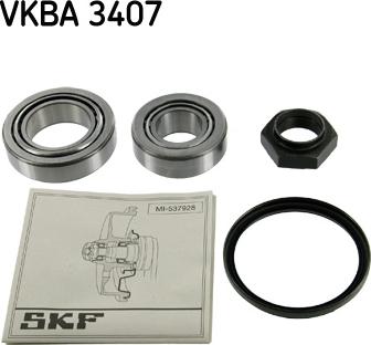 SKF VKBA 3407 - Комплект підшипника маточини колеса autozip.com.ua