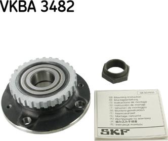 SKF VKBA 3482 - Комплект підшипника маточини колеса autozip.com.ua