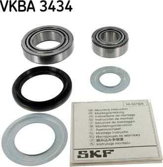 SKF VKBA 3434 - Комплект підшипника маточини колеса autozip.com.ua