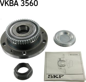 SKF VKBA 3560 - Комплект підшипника маточини колеса autozip.com.ua