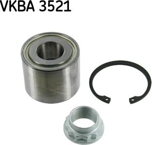 SKF VKBA 3521 - Комплект підшипника маточини колеса autozip.com.ua