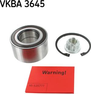 SKF VKBA 3645 - Комплект підшипника маточини колеса autozip.com.ua