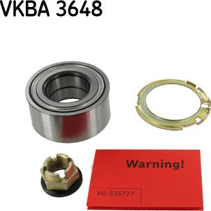 SKF VKBA 3648 - Комплект підшипника маточини колеса autozip.com.ua