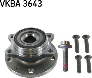 SKF VKBA 3643 - Комплект підшипника маточини колеса autozip.com.ua