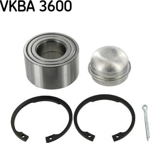 SKF VKBA 3600 - Комплект підшипника маточини колеса autozip.com.ua
