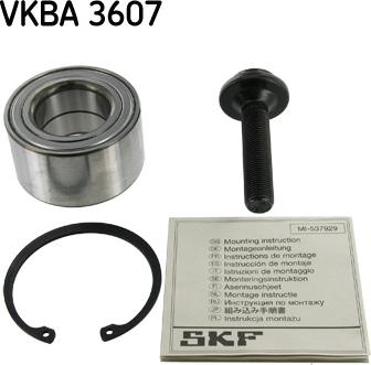 SKF VKBA 3607 - Комплект підшипника маточини колеса autozip.com.ua
