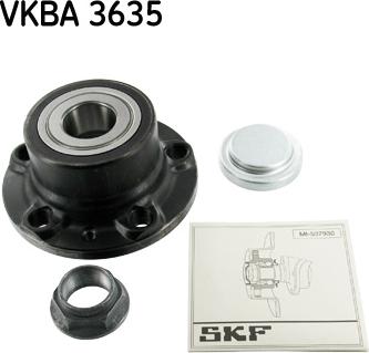SKF VKBA 3635 - Комплект підшипника маточини колеса autozip.com.ua