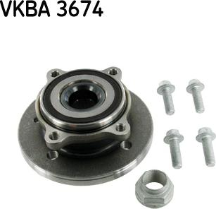 SKF VKBA 3674 - Комплект підшипника маточини колеса autozip.com.ua