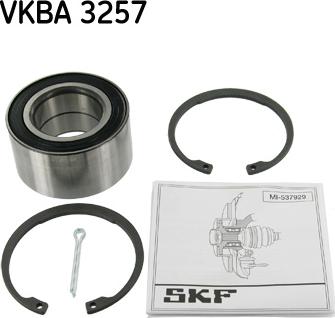 SKF VKBA 3257 - Комплект підшипника маточини колеса autozip.com.ua