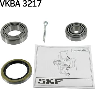 SKF VKBA 3217 - Комплект підшипника маточини колеса autozip.com.ua
