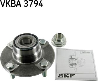 SKF VKBA 3794 - Комплект підшипника маточини колеса autozip.com.ua