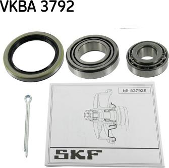 SKF VKBA 3792 - Комплект підшипника маточини колеса autozip.com.ua