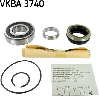 SKF VKBA 3740 - Комплект підшипника маточини колеса autozip.com.ua