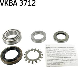 SKF VKBA 3712 - Комплект підшипника маточини колеса autozip.com.ua