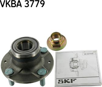 SKF VKBA 3779 - Комплект підшипника маточини колеса autozip.com.ua