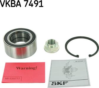 SKF VKBA 7491 - Комплект підшипника маточини колеса autozip.com.ua