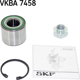 SKF VKBA 7458 - Комплект підшипника маточини колеса autozip.com.ua