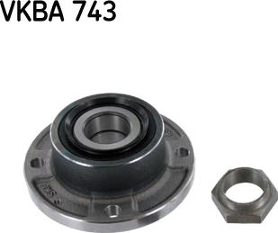 SKF VKBA 743 - Комплект підшипника маточини колеса autozip.com.ua