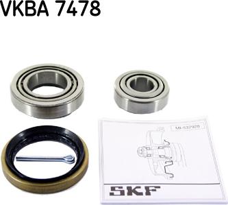 SKF VKBA 7478 - Комплект підшипника маточини колеса autozip.com.ua