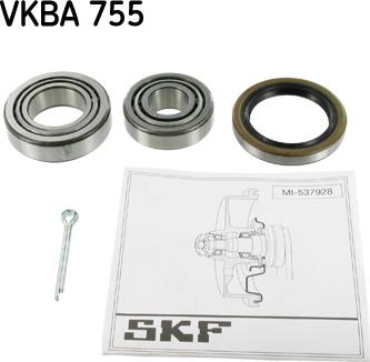SKF VKBA 755 - Комплект підшипника маточини колеса autozip.com.ua