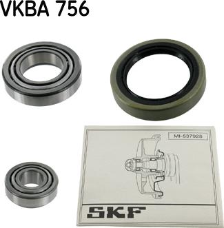 SKF VKBA 756 - Комплект підшипника маточини колеса autozip.com.ua