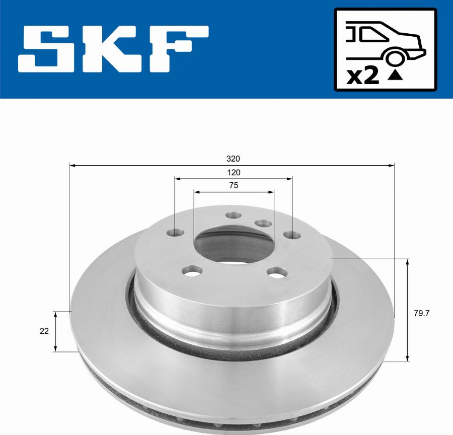 SKF VKBD 90415 V2 - Гальмівний диск autozip.com.ua