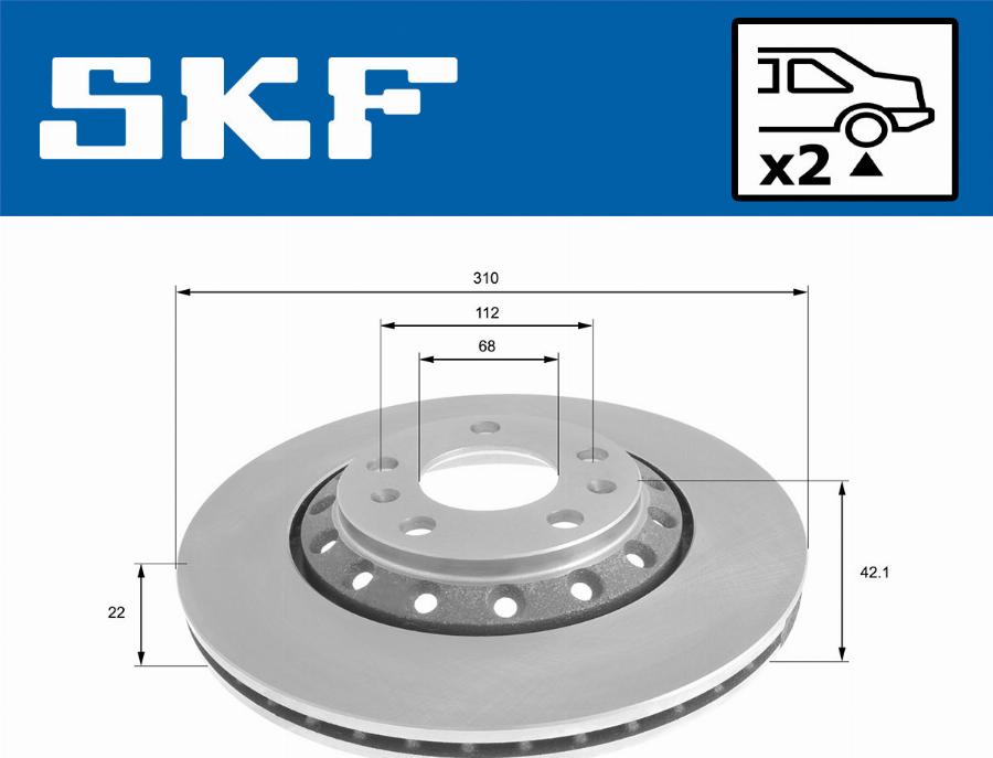 SKF VKBD 90486 V2 - Гальмівний диск autozip.com.ua