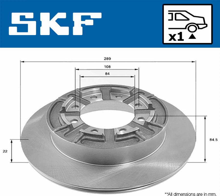 SKF VKBD 90098 S1 - Гальмівний диск autozip.com.ua