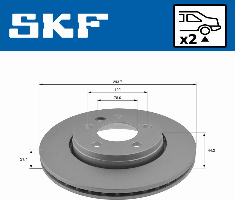 SKF VKBD 90042 V2 - Гальмівний диск autozip.com.ua