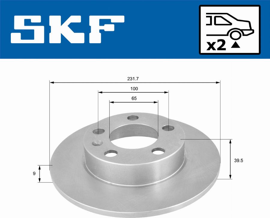 SKF VKBD 90023 S2 - Гальмівний диск autozip.com.ua