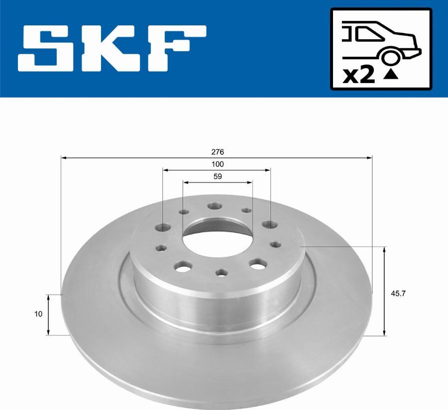 SKF VKBD 90193 S2 - Гальмівний диск autozip.com.ua