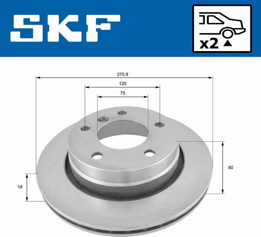 SKF VKBD 90192 V2 - Гальмівний диск autozip.com.ua