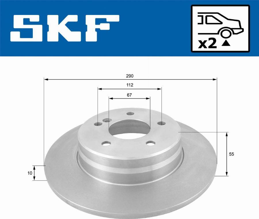 SKF VKBD 90151 S2 - Гальмівний диск autozip.com.ua