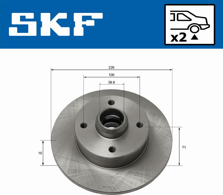 SKF VKBD 90105 S2 - Гальмівний диск autozip.com.ua