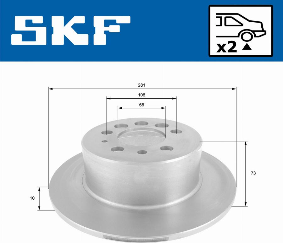 SKF VKBD 90101 S2 - Гальмівний диск autozip.com.ua