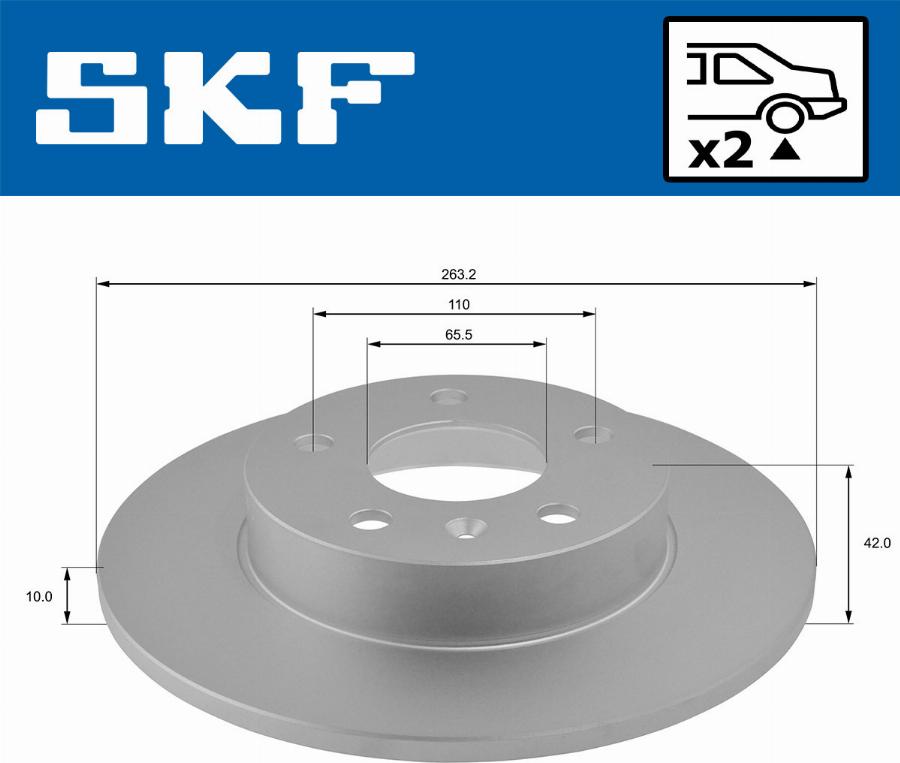 SKF VKBD 90115 S2 - Гальмівний диск autozip.com.ua