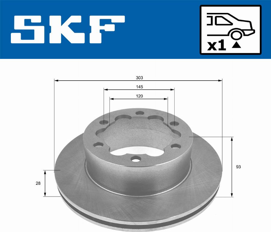 SKF VKBD 90182 V1 - Гальмівний диск autozip.com.ua