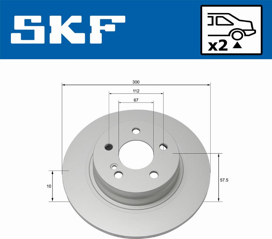 SKF VKBD 90137 S2 - Гальмівний диск autozip.com.ua