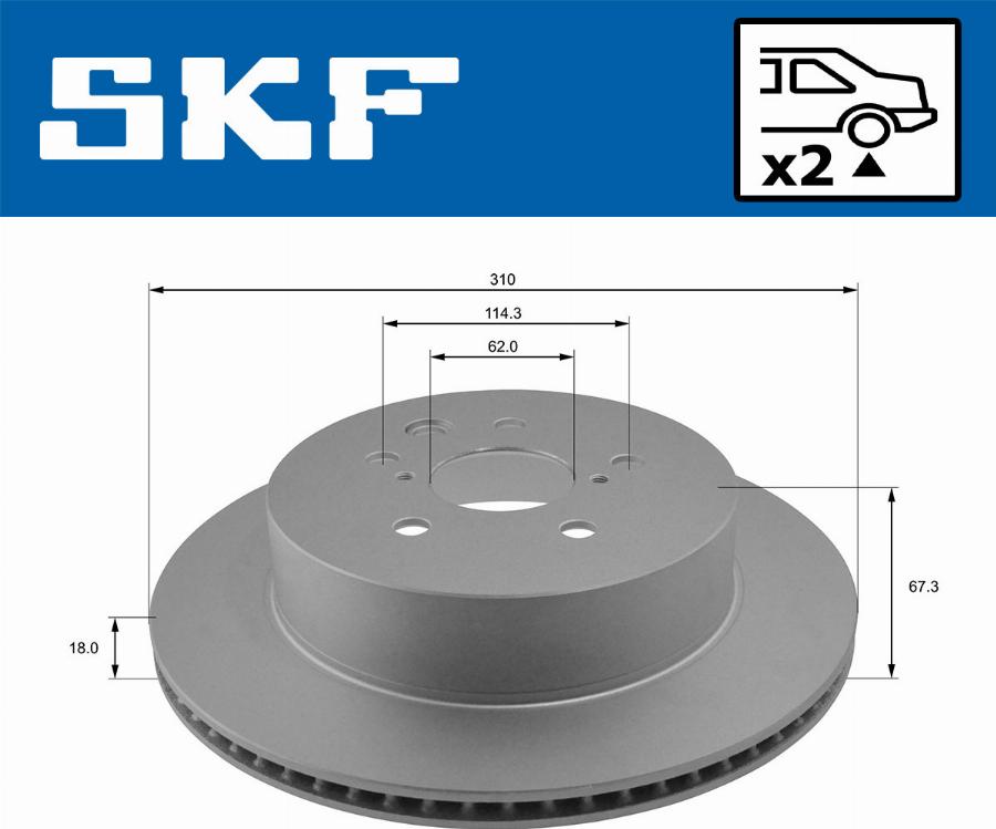 SKF VKBD 90386 V2 - Гальмівний диск autozip.com.ua
