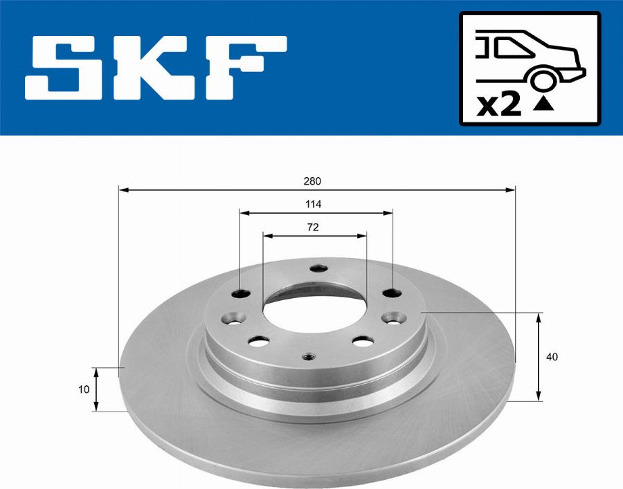 SKF VKBD 90235 S2 - Гальмівний диск autozip.com.ua