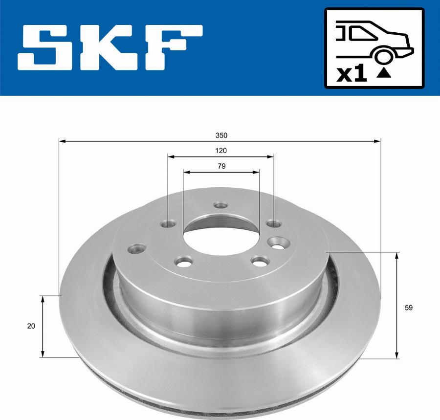 SKF VKBD 90233 V1 - Гальмівний диск autozip.com.ua